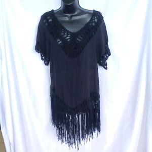 Vidid Imports Woven string top, boho, swim cover-up, festival